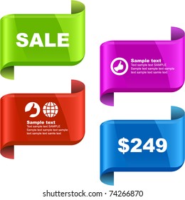 Ribbons. Set of sale elemants.