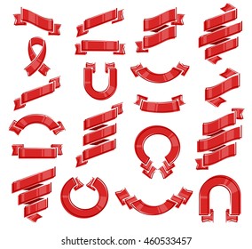 Ribbons set. Vector