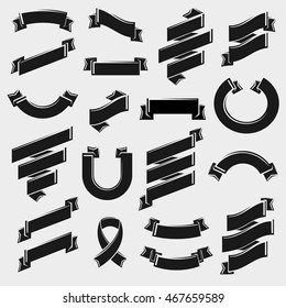 Ribbons set. Vector