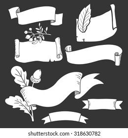Ribbons Set, Vector Illustration. Banners for websites. 