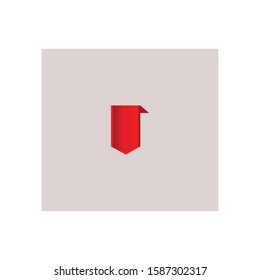 Ribbons simple Red ribbon desinge  Illustration Cilp Art vector