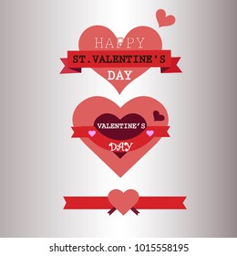 Ribbons for St. Valentines day. Red ribbons