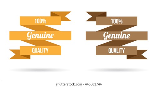 Ribbons Stickers Bannersguaranteed Template Simple Design Stock Vector ...