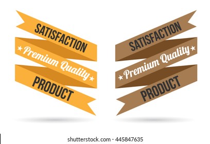 ribbons stickers banners.guaranteed. template simple design. vector illustration