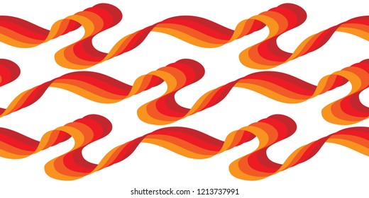 Ribbons, stripes. Seamless pattern. Vector illustration.