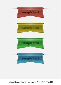 Ribbons in various colors