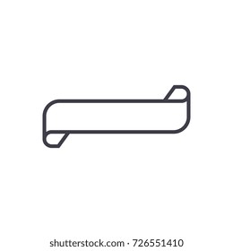 ribbons vector line icon, sign, illustration on background, editable strokes