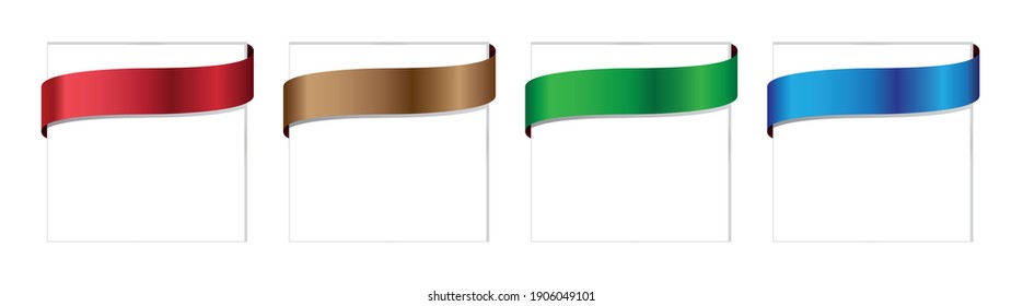 Ribbons vector set for a new, hot sale, free, discount, sale and sold out items,