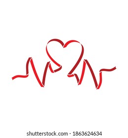 cintas y ondas adoran la ilustración vectorial del logotipo