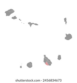 Ribeira Grande de Santiago municipality map, administrative division of Cape Verde. Vector illustration.