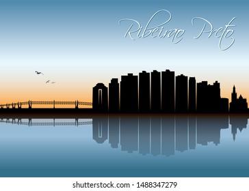 Ribeirao Preto skyline - Brazil - vector illustration