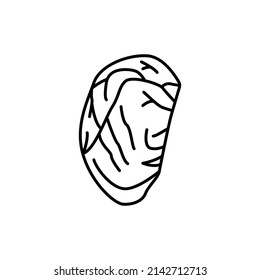 Ribeye beef steak color line icon. Cutting meat. Pictogram for web page, mobile app, promo.