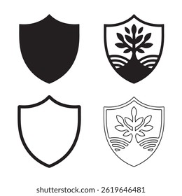 a ribon and badge style silhoutte illustration art design 