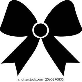 Ribon icon. Ribon vector silhouette . Ribon isolated on a white background.