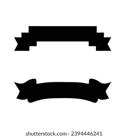 Ribon Silhouette. Ribon vector illustration.