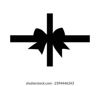 Ribon Silhouette. Ribon vector illustration.