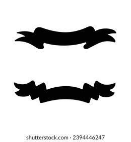 Ribon Silhouette. Ribon vector illustration.