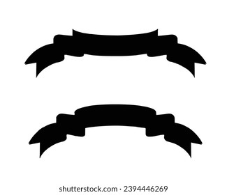 Ribon Silhouette. Ribon vector illustration.