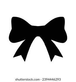 Ribon Silhouette. Ribon vector illustration.