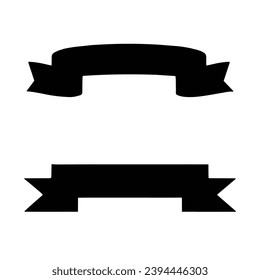 Ribon Silhouette. Ribon vector illustration.