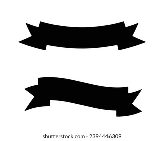 Ribon Silhouette. Flachvektorgrafik.