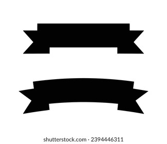 Ribon Silhouette. Ribon vector illustration.