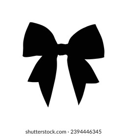 Ribon Silhouette. Ribon vector illustration.