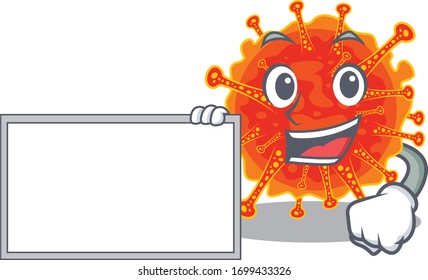 Riboviria cartoon character design style with board
