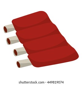 ribs bbq isolated icon design, vector illustration  graphic 