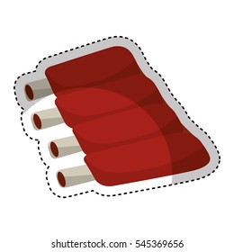 ribs butchery product icon vector illustration design
