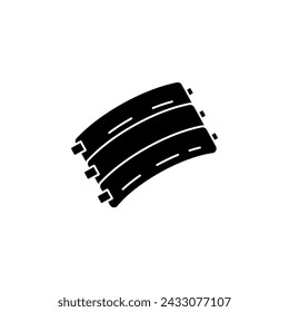 icono de línea de concepto de costillas. Ilustración de elemento simple. diseño de símbolo de contorno de concepto de costillas.