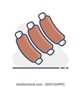 Ribs food meat vector isolated icon. Farm animal sign. Graph symbol for your web site design, logo, app, UI