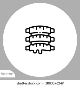 Ribs icon sign vector,Symbol, logo illustration for web and mobile