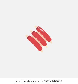 Ribs icon sign vector,Symbol, logo illustration for web and mobile