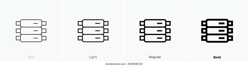 ribs icon. Thin, Light Regular And Bold style design isolated on white background