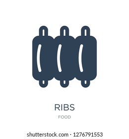 Ribs Icon Vector On White Background Stock Vector (Royalty Free ...