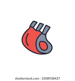 Ribs icon. vector.Editable stroke.linear style sign for use web design,logo.Symbol illustration.