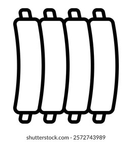Ribs Vector Line Icon Design
