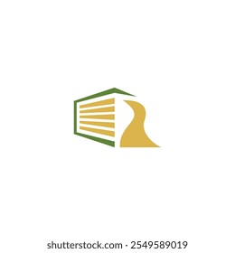 RIC green vector technology icon logo