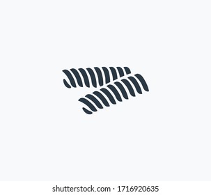 Riccioli pasta icon isolated on clean background. Riccioli pasta icon concept drawing icon in modern style. Vector illustration for your web mobile logo app UI design.