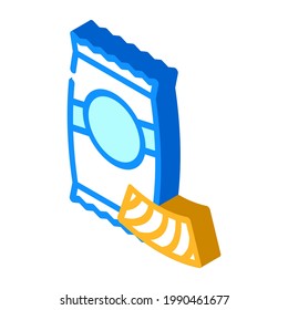 riccioli pasta isometric icon vector. riccioli pasta sign. isolated symbol illustration