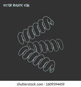 Riccioli pasta shape icon line element. Vector illustration of riccioli pasta shape icon line isolated on clean background for your web mobile app logo design.