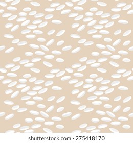 Rice, abstract seamless pattern background, vector illustration