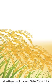 Rice Autumn Countryside Landscape Background