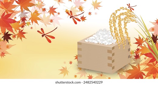 Rice Autumn Countryside Landscape Background