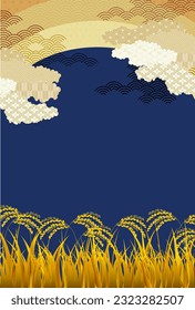 rice rice autumn landscape background