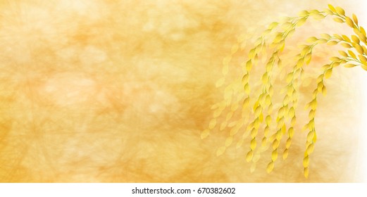 Rice autumn paper paper background