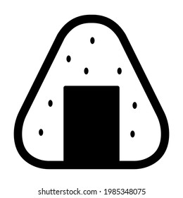 Icono de bola de arroz aislado ilustración vectorial. Icono de vector de estilo negro de alta calidad