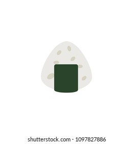 Rice ball vector flat icon