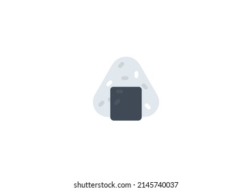 Rice ball Vector Isolated Emoticon. Rice ball Icon